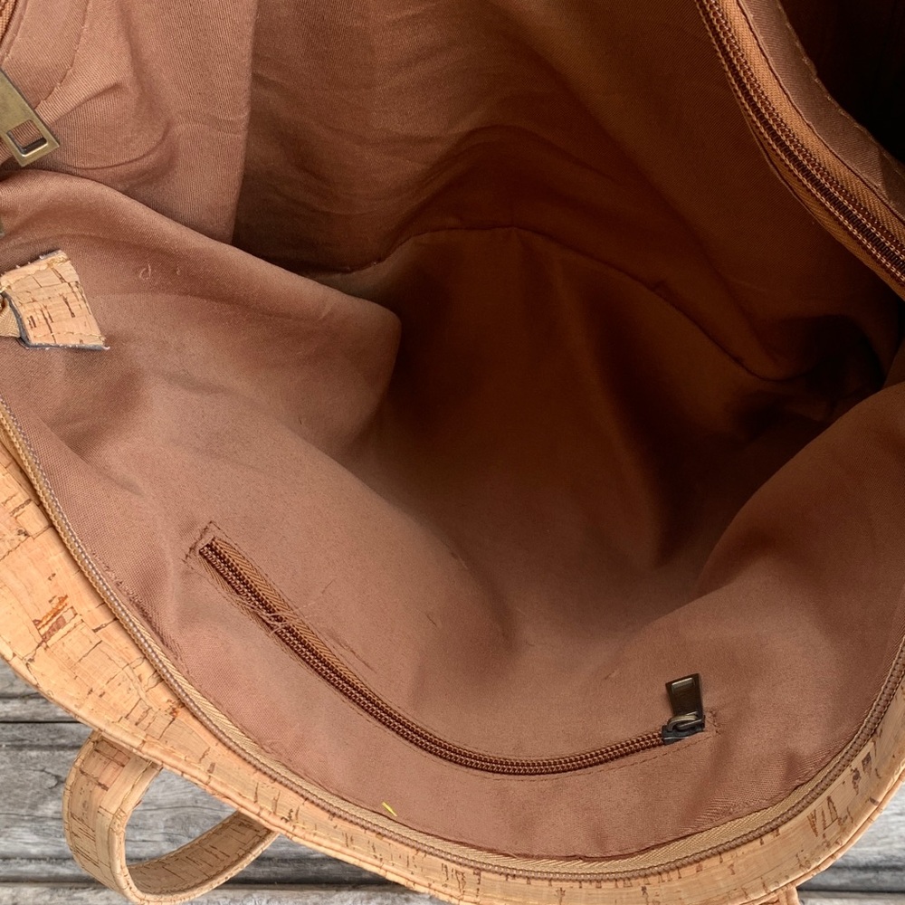 Elegant Floral Cork Tote Bag - Picture 13 of 16